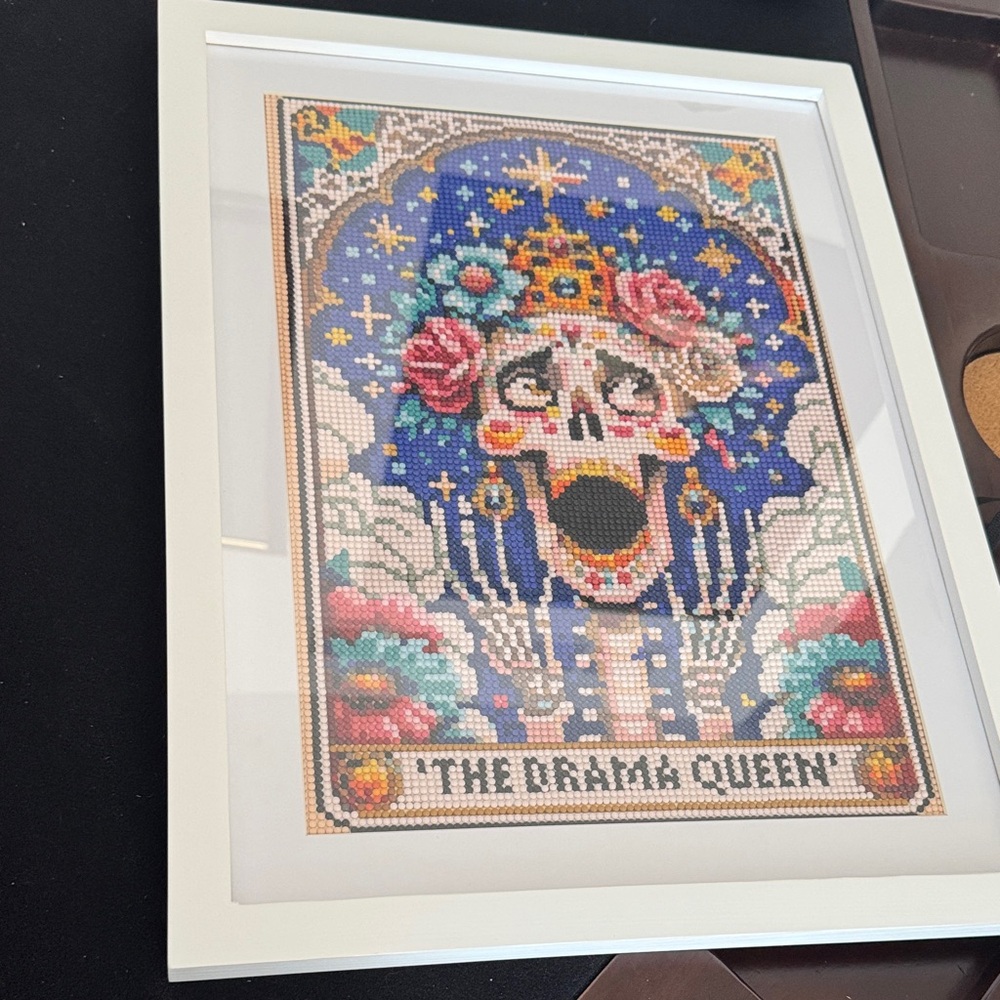 Colorful Drama Queen Skull Art by [Brand]